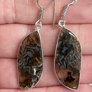 Stick Agate Earrings Stone Crystal Jewelry